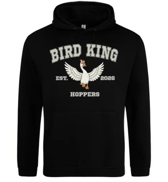 Женская толстовка (худи) Bird King Черный фото