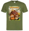 Мужская футболка Hoppers art Оливковый фото