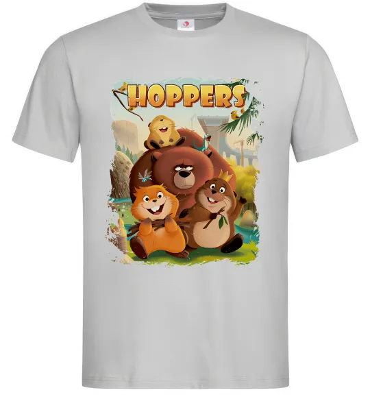 Мужская футболка Hoppers art Серый фото