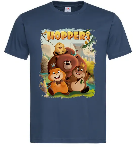 Мужская футболка Hoppers art Темно-синий фото