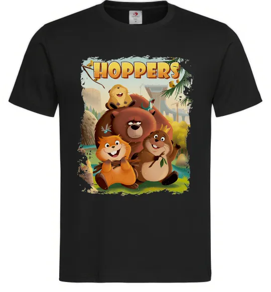 Мужская футболка Hoppers art Черный фото