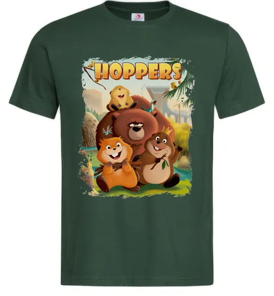 Мужская футболка Hoppers art Темно-зеленый фото