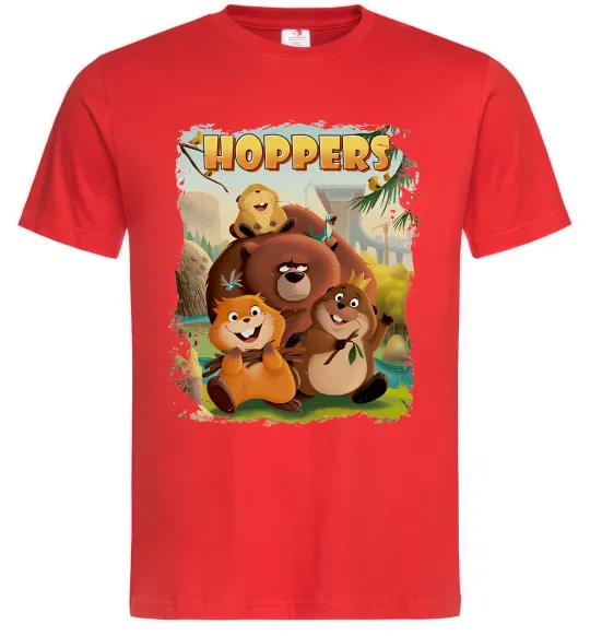 Мужская футболка Hoppers art Красный фото