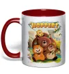 Чашка с цветной ручкой Hoppers art Красный фото