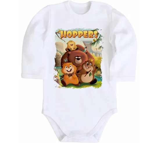 Детский боди Hoppers art Белый фото