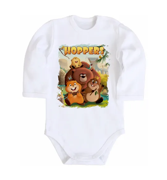Детский боди Hoppers art Белый фото