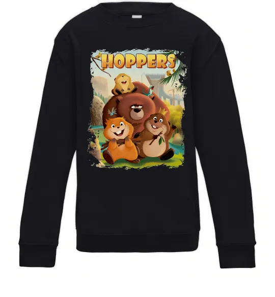Детский Свитшот Hoppers art Черный фото