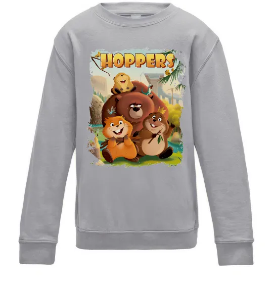 Детский Свитшот Hoppers art Серый меланж фото