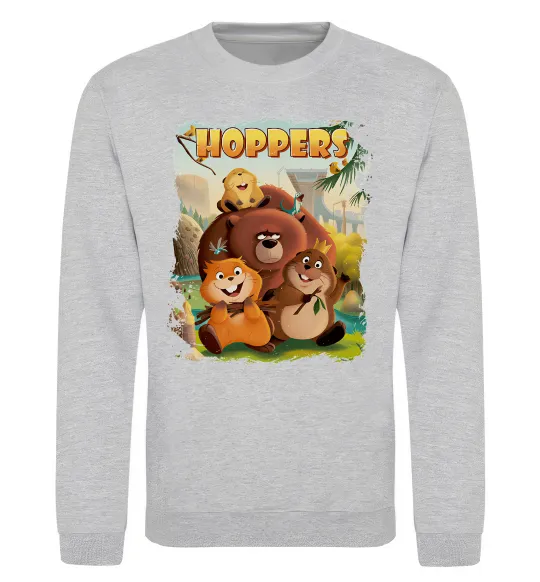 Свитшот Hoppers art Серый меланж фото