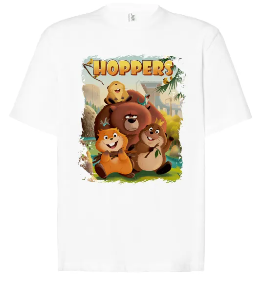 Футболка Оверсайз Hoppers art Белый фото