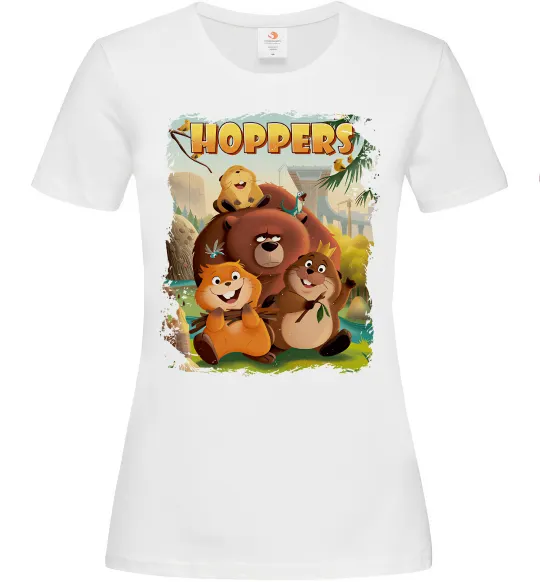 Женская футболка Hoppers art Белый фото