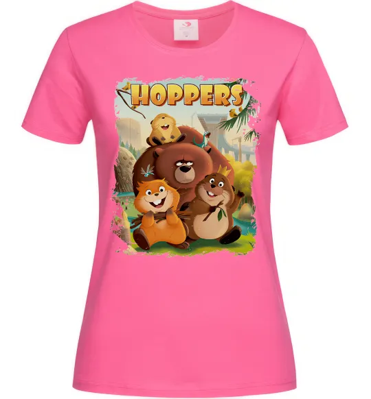 Женская футболка Hoppers art Ярко-розовый фото