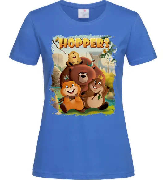 Женская футболка Hoppers art Ярко-синий фото