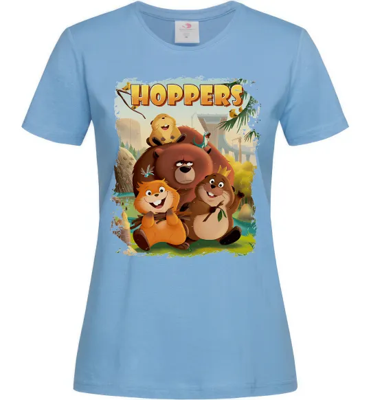 Женская футболка Hoppers art Голубой фото