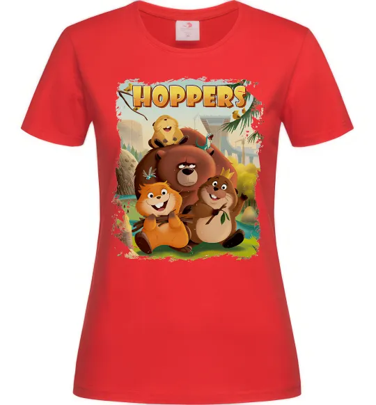 Женская футболка Hoppers art Красный фото
