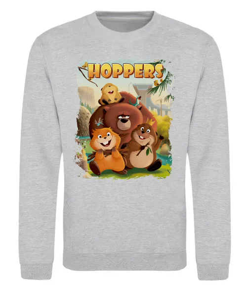 Свитшот Hoppers art Серый меланж фото