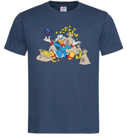 Мужская футболка Скрудж Макдак Темно-синий фото
