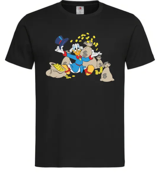 Мужская футболка Скрудж Макдак Черный фото