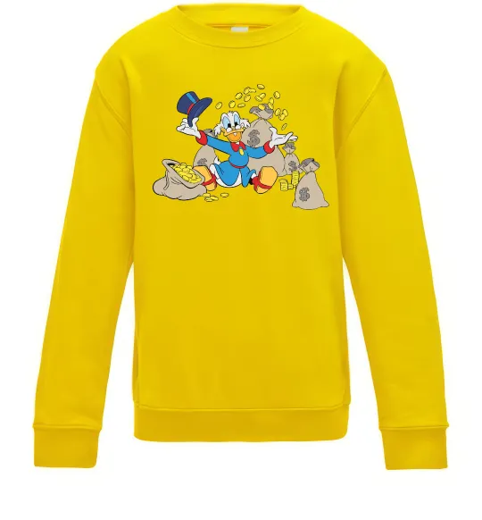 Детский Свитшот Скрудж Макдак Солнечно желтый фото
