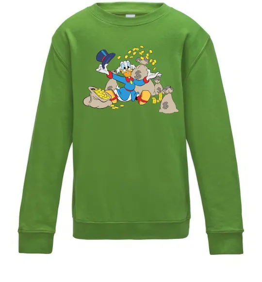 Детский Свитшот Скрудж Макдак Лаймовый фото