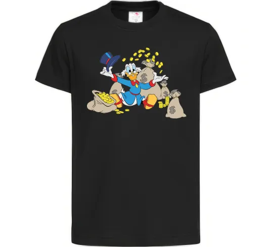 Детская футболка Скрудж Макдак Черный фото