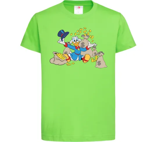 Детская футболка Скрудж Макдак Лаймовый фото