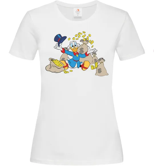 Женская футболка Скрудж Макдак Белый фото
