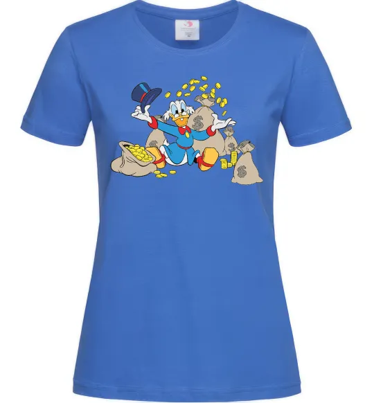 Женская футболка Скрудж Макдак Ярко-синий фото