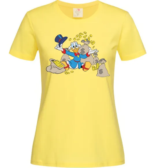 Женская футболка Скрудж Макдак Лимонный фото