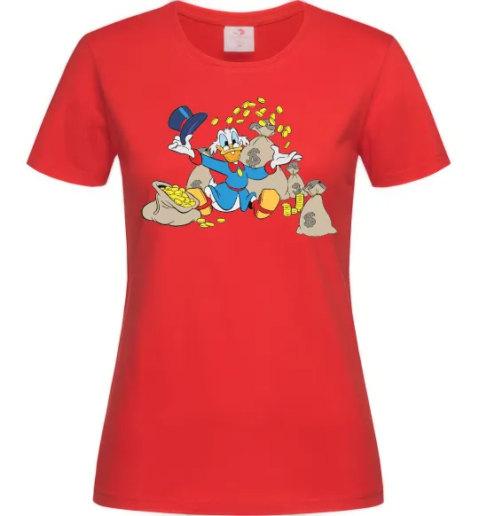 Женская футболка Скрудж Макдак Красный фото