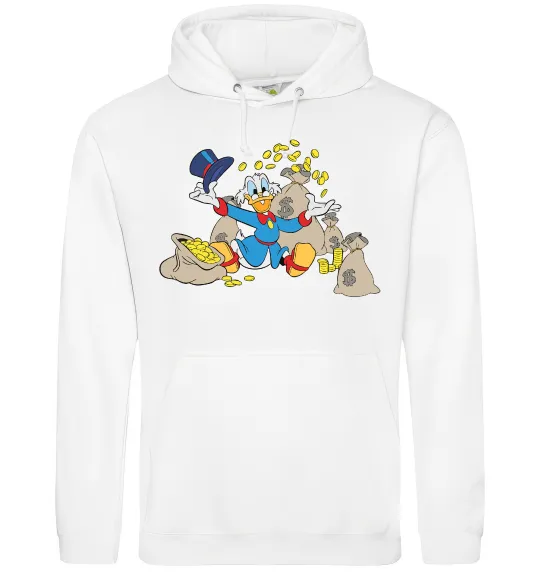 Женская толстовка (худи) Скрудж Макдак Белый фото