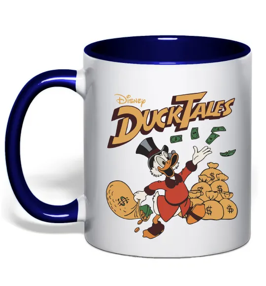 Чашка с цветной ручкой Duck Tales Скрудж Глубокий темно-синий фото