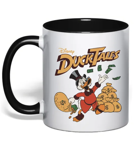 Чашка с цветной ручкой Duck Tales Скрудж Черный фото