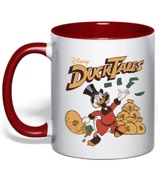Чашка с цветной ручкой Duck Tales Скрудж Красный фото