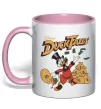 Чашка с цветной ручкой Duck Tales Скрудж Нежно розовый фото