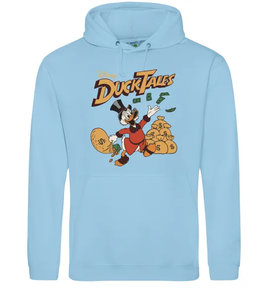 Мужская толстовка (худи) Duck Tales Скрудж Голубой фото