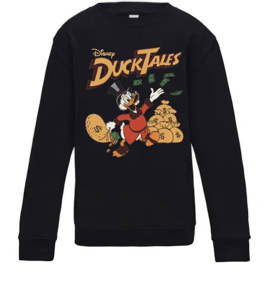 Детский Свитшот Duck Tales Скрудж Черный фото