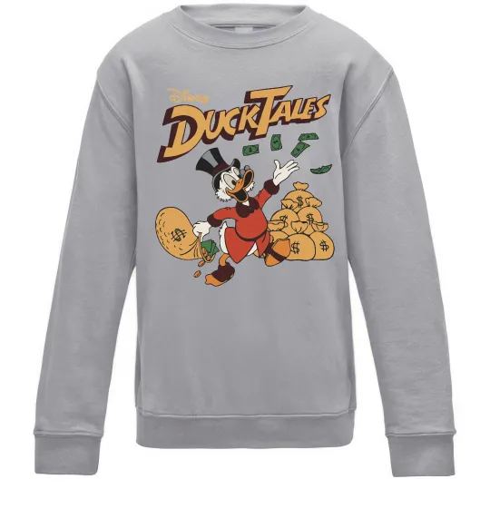 Детский Свитшот Duck Tales Скрудж Серый меланж фото