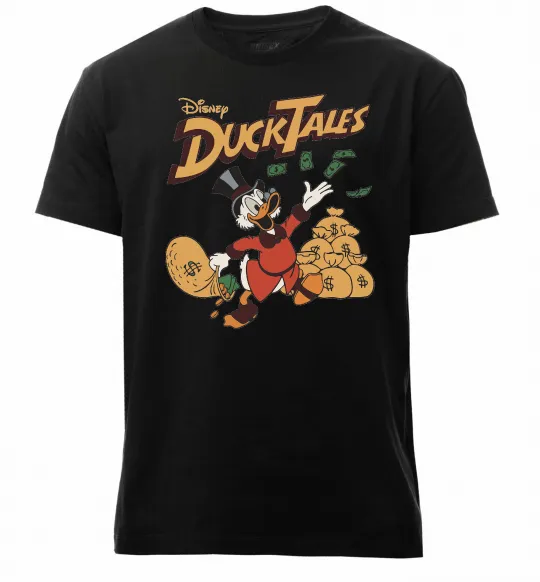 Мужская премиум футболка Duck Tales Скрудж Черный фото