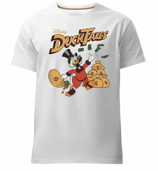 Мужская премиум футболка Duck Tales Скрудж Белый фото