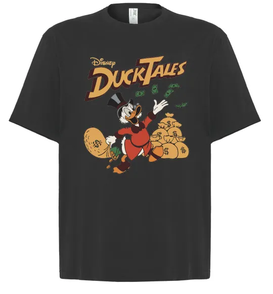 Футболка Оверсайз Duck Tales Скрудж Черный фото
