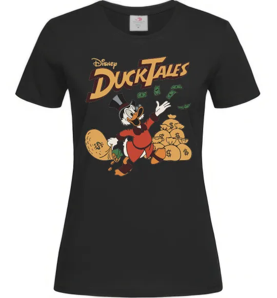 Женская футболка Duck Tales Скрудж Черный фото