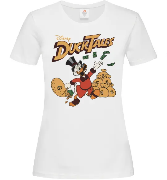 Женская футболка Duck Tales Скрудж Белый фото