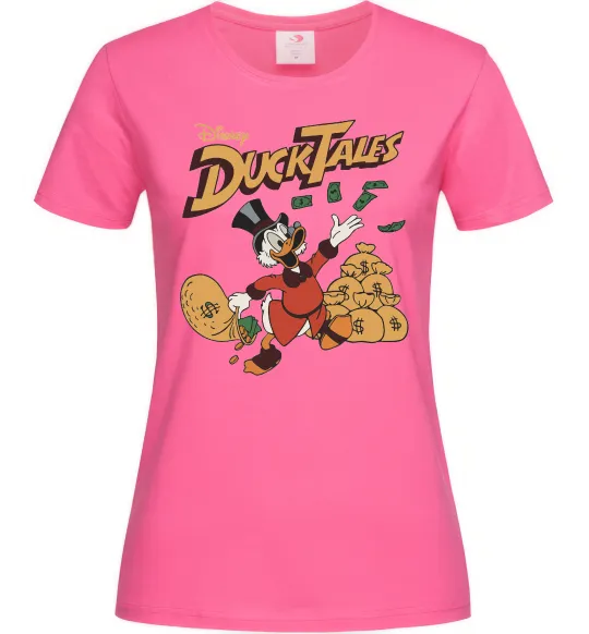 Женская футболка Duck Tales Скрудж Ярко-розовый фото