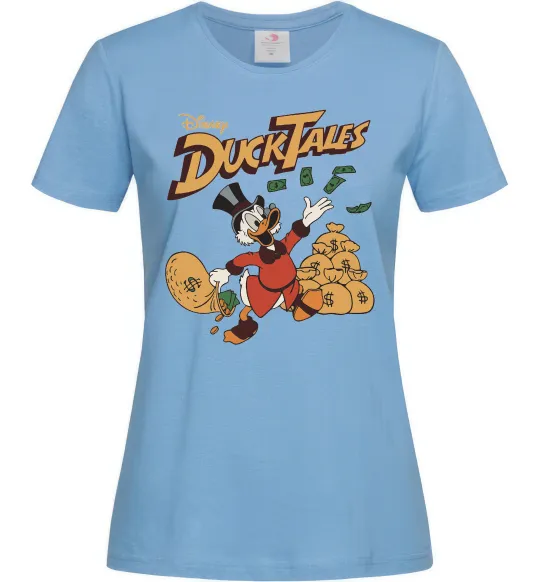 Женская футболка Duck Tales Скрудж Голубой фото