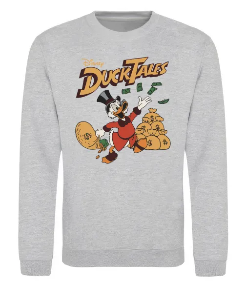 Свитшот Duck Tales Скрудж Серый меланж фото