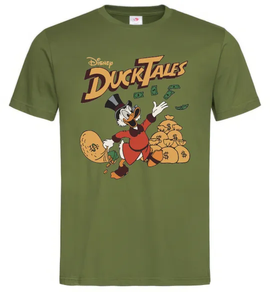Мужская футболка Duck Tales Скрудж Оливковый фото