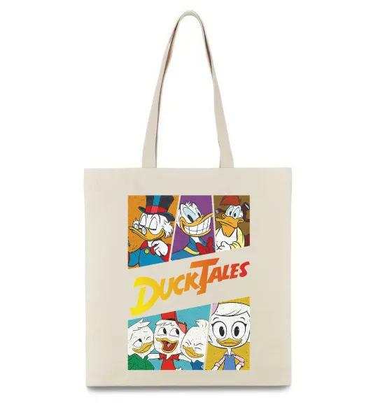 Эко-сумка Качині історії колаж Бежевый фото