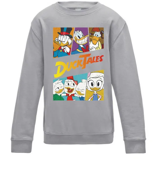 Детский Свитшот Качині історії колаж Серый меланж фото