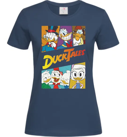 Женская футболка Качині історії колаж Темно-синий фото